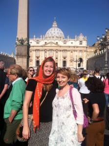 Here's a side-note, I got to see the pope at the vatican a few weeks ago. :) 